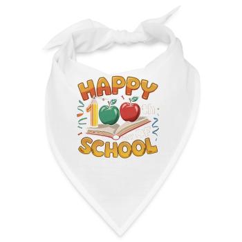 Hundertster Schultag Jubiläumsdesign - Bandana - Weiß - Vorne