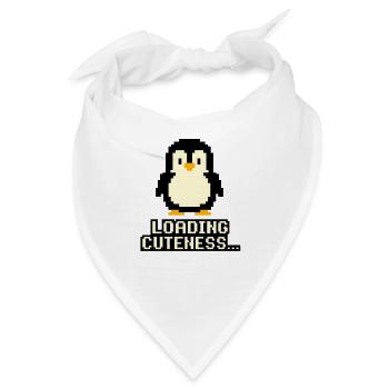 Pixel Pinguin Lade Cuteness - Bandana - Weiß - Vorne