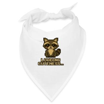 Pixel Waschbär: Niedlichkeit lädt - Bandana - Weiß - Vorne