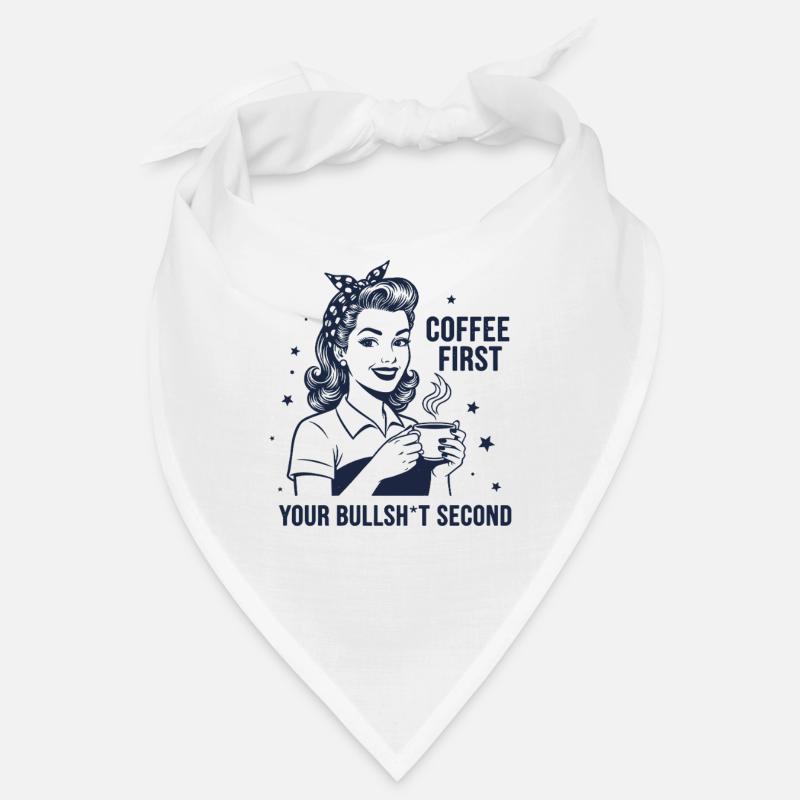 Erst Kaffee dann Meinung Retro Statement Bandana