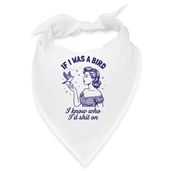 Echte Rache Vogel Retro Statement - Bandana - Weiß - Vorne