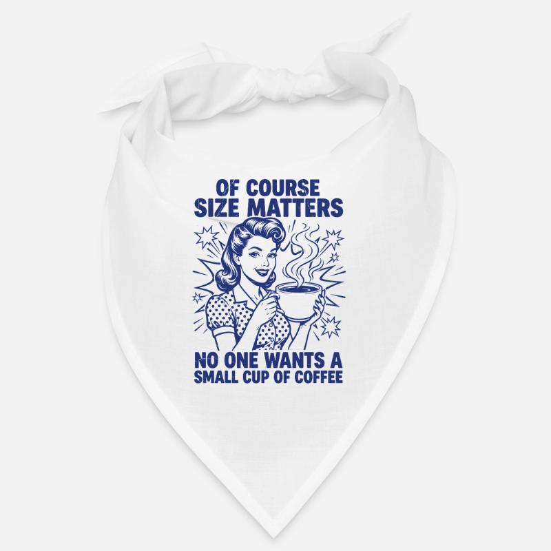 Kaffee Größe Matters Retro Statement Bandana