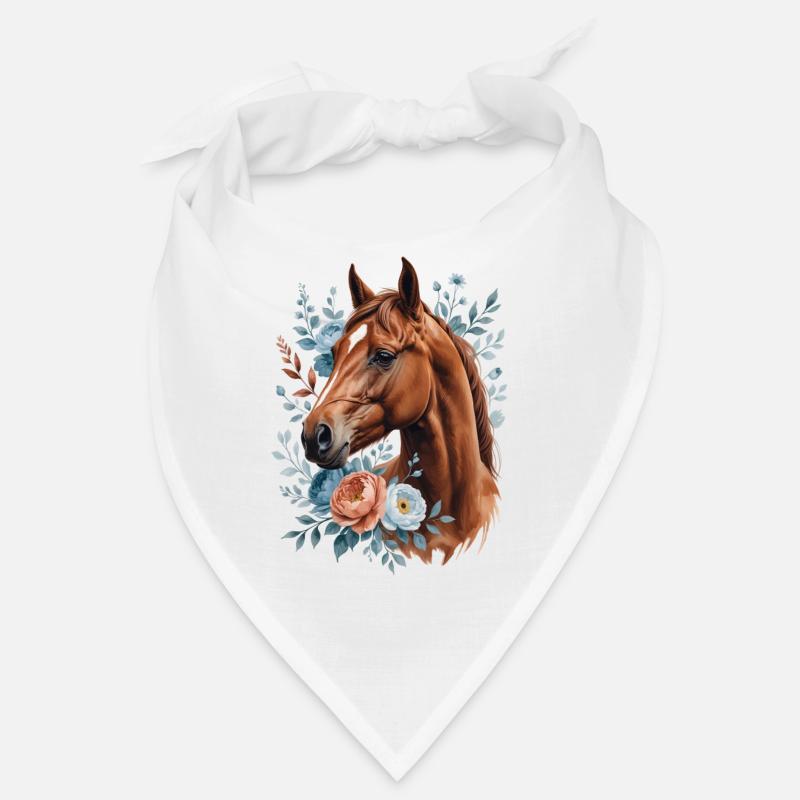 Cheval avec une couronne de fleurs Bandana