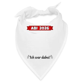 Abi 2026 Abitur Abschluss Gästebuch Abiturient - Bandana - Weiß - Vorne