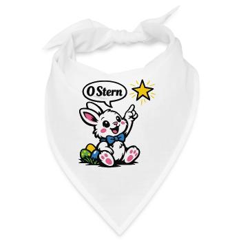 Ostern Hase Stern Cartoon für Babys - Bandana - Weiß - Vorne