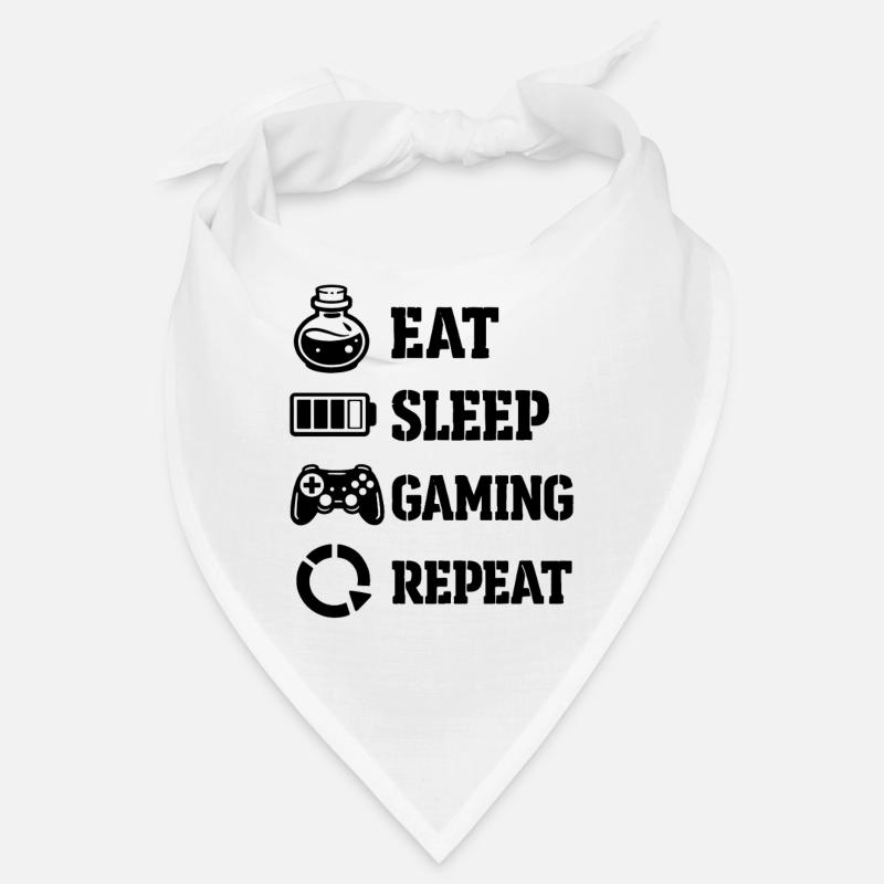 Eat Sleep Gaming Repeat – Pixel Symbolik Bandana