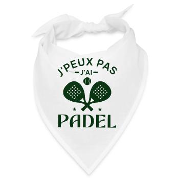 Ich kann kein Padel haben - Bandana - Weiß - Vorne