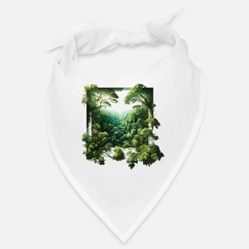 Window to the jungle green Bandana