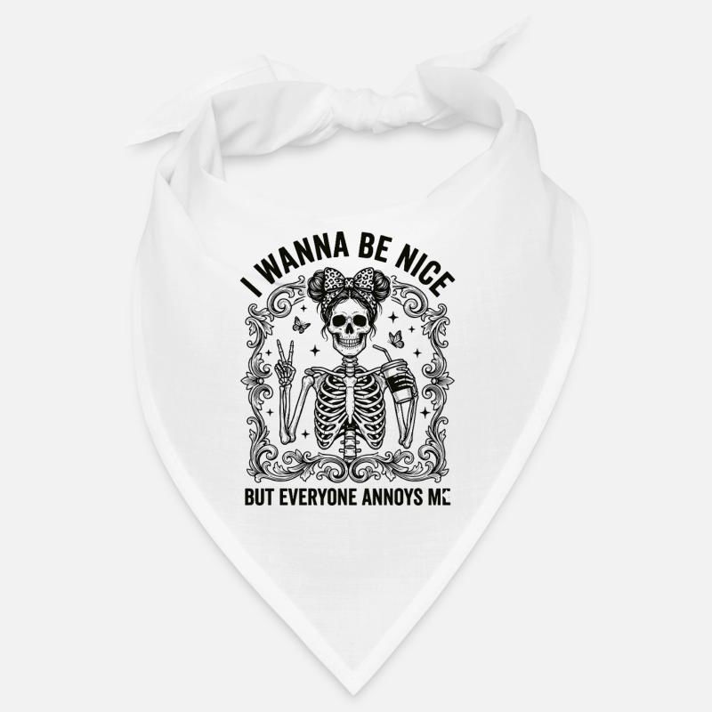 Real Irony Skeleton Humor Statement Bandana
