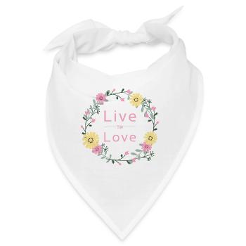 Live to Love - Bandana - Weiß - Vorne