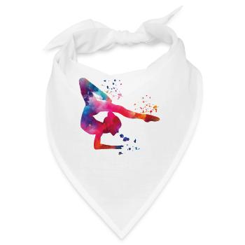 Gymnastin Mit Keulen Rhythmische Sportgymnastik - Bandana - Weiß - Vorne