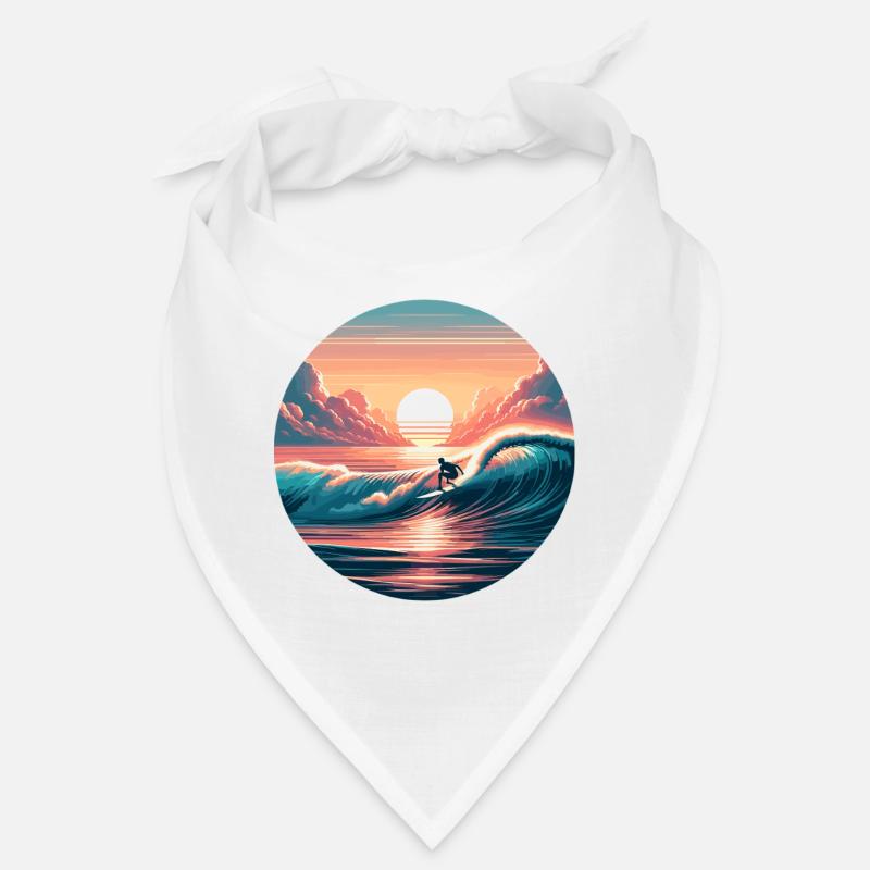 Sunset Surf Wave Bandana