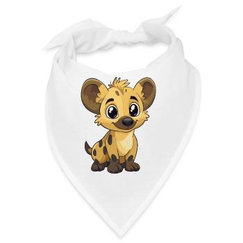 Kuschelhyäne Jungtier Charm - Bandana - Weiß - Vorne