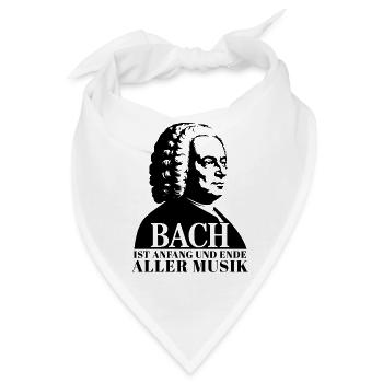 Johann Sebastian Bach -Anfang und Ende aller Musik - Bandana - Weiß - Vorne