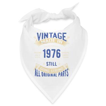 Vintage 1976 läuft immer noch stark - Bandana - Weiß - Vorne