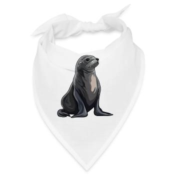 Seelöwen Seelöwe - Bandana - Weiß - Vorne