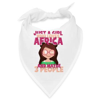 Safari Afrika serengeti wildlife savanne mädchen - Bandana - Weiß - Vorne