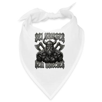 Sei Krieger kein Kriecher Wikinger Bart - Bandana - Weiß - Vorne