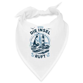 Sylt | Wenn die Insel ruft - Wellen Nordsee - Bandana - Weiß - Vorne