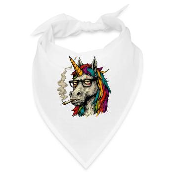 Regenbogen Einhorn cooler Bruder - Bandana - Weiß - Vorne