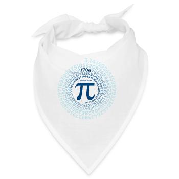 Pi Erfinder | William Jones 1706 | Kreiszahl - Bandana - Weiß - Vorne