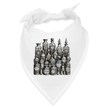 Antike Flaschenkollektion - Bandana - Weiß - Vorne