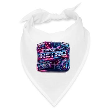 Turn Up the Retro Neon Nostalgia - Bandana - Weiß - Vorne
