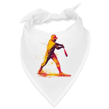 Farbexplosion Baseball-Schläger - Bandana - Weiß - Vorne