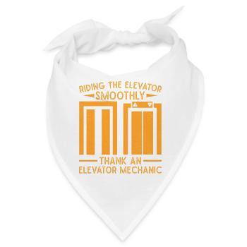 Elevator Mechanic - Riding The Elevator Smoothly - Bandana - Weiß - Vorne
