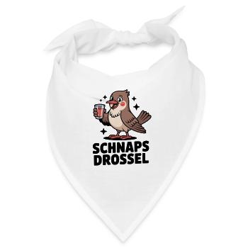 Schnaps Drossel Lustiger Party Vogel Spruch - Bandana - Weiß - Vorne