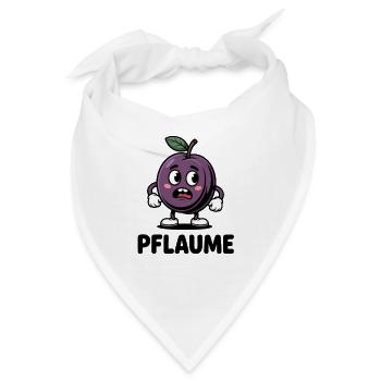 Lustige Pflaume Cartoon Motiv PFLAUME - Bandana - Weiß - Vorne