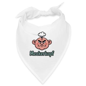 Meckerkopf Lustiger Nörgler Cartoon Kopf - Bandana - Weiß - Vorne