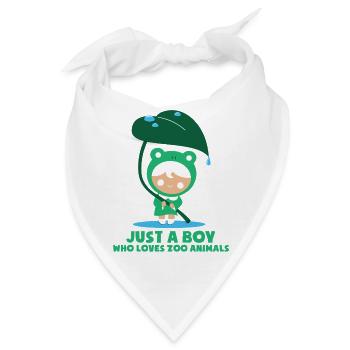 Zoo Tiere Tierpark Junge Mann Spruch - Bandana - Weiß - Vorne