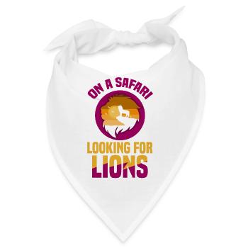 Safari Afrika serengeti wildlife savanne löwe - Bandana - Weiß - Vorne