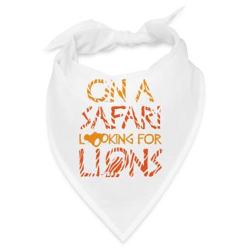 Safari Afrika serengeti wildlife savanne löwe - Bandana - Weiß - Vorne