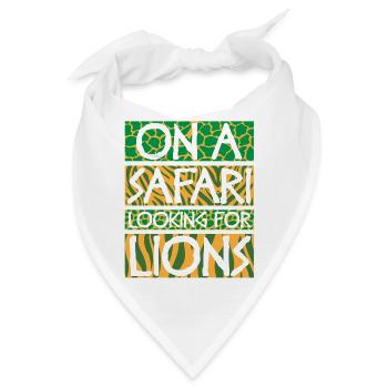 Safari Afrika serengeti wildlife savanne löwe - Bandana - Weiß - Vorne