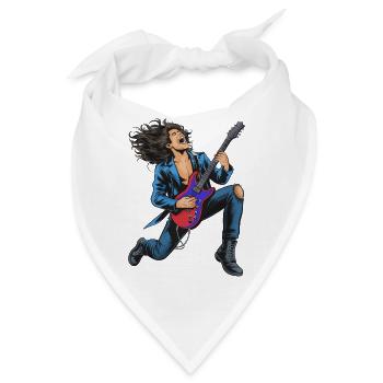 Energiereicher Rockguitar-Auftritt - Bandana - Weiß - Vorne