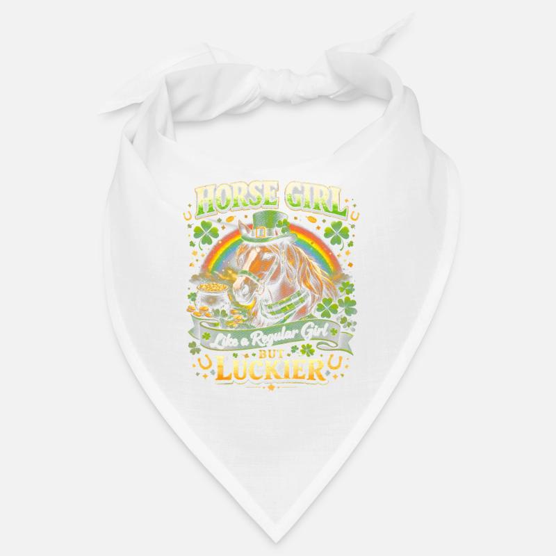 Pferdemädchen mit Regenbogenglück Bandana