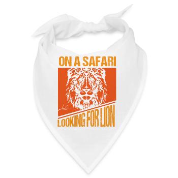 Safari Afrika serengeti wildlife savanne löwe - Bandana - Weiß - Vorne