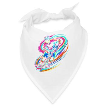 Eishockeyspieler - Bandana - Weiß - Vorne