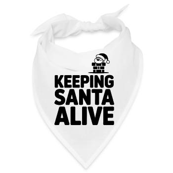 Schornsteinfeger Kaminkehrer lustiger Spruch - Bandana - Weiß - Vorne