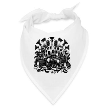 Kino-Equipment Collage - Bandana - Weiß - Vorne