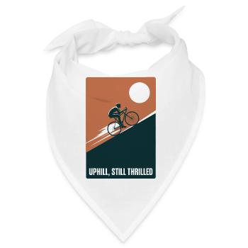 Bergauf und trotzdem begeistert | Rennrad - Bandana - Weiß - Vorne