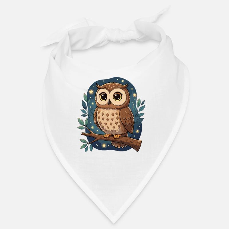 Nächtliche Eule auf Ast Bandana