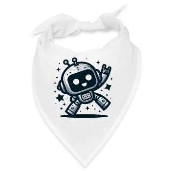 Roboter-Tanz im Sternenstaub - Bandana - Weiß - Vorne
