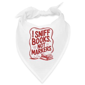 Ich schnüffle Bücher | Humor für Leser - Bandana - Weiß - Vorne