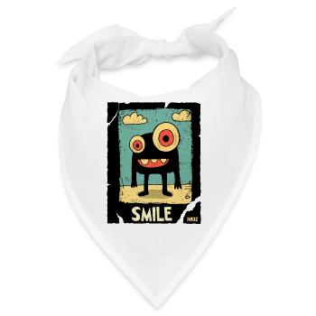 Einäugiges Monster im Sand - Bandana - Weiß - Vorne