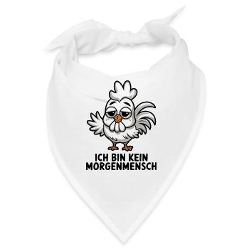  Ich Bin Kein Morgenmensch Lustiges Verschlafenes - Bandana - Weiß - Vorne