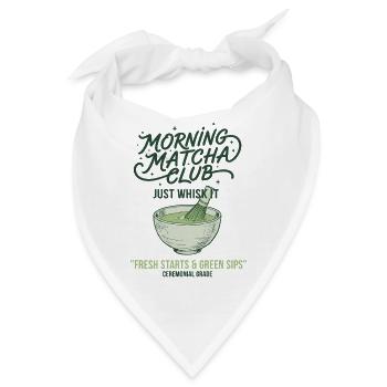 Morning Matcha Club Just Whisk It Green Sips - Bandana - Weiß - Vorne
