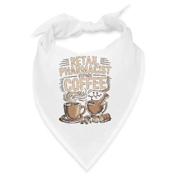Retail Pharmacist Before Prescription Coffee Lover - Bandana - Weiß - Vorne